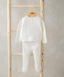Knitted Cardigan & Leggings (2 Piece) - White