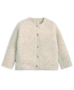 Knitted Cardigan with Button Fastening - Oatmeal