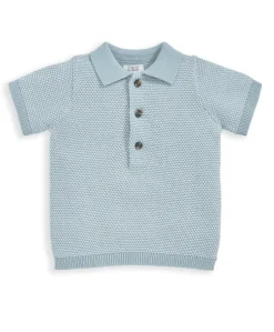 Knitted Polo and Short Outfit Set