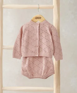Knitted Romper & Cardigan Set