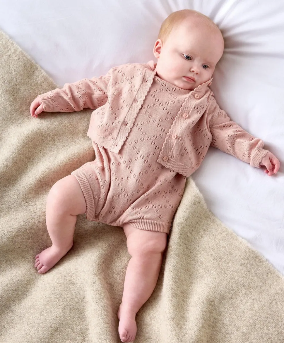 Knitted Romper & Cardigan Set