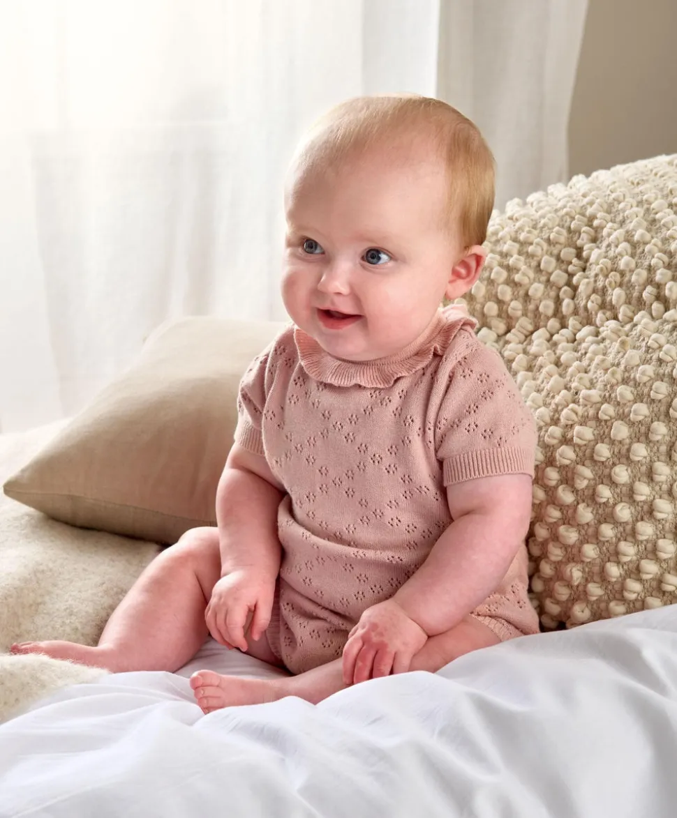 Knitted Romper & Cardigan Set