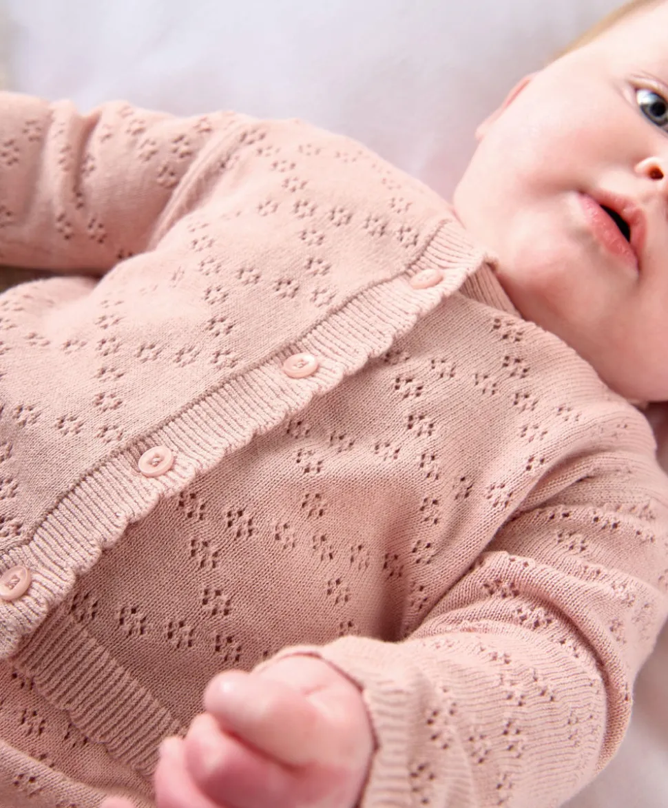 Knitted Romper & Cardigan Set