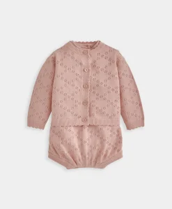 Knitted Romper & Cardigan Set