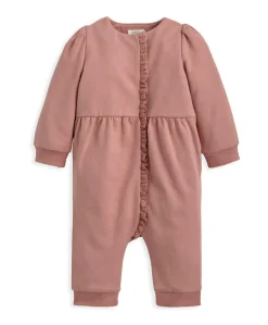 Lace Trim Romper - Pink