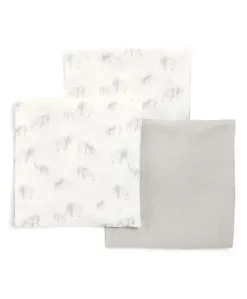 Large Muslin Cloths (3 Pack) - Welcome to the World Elephant