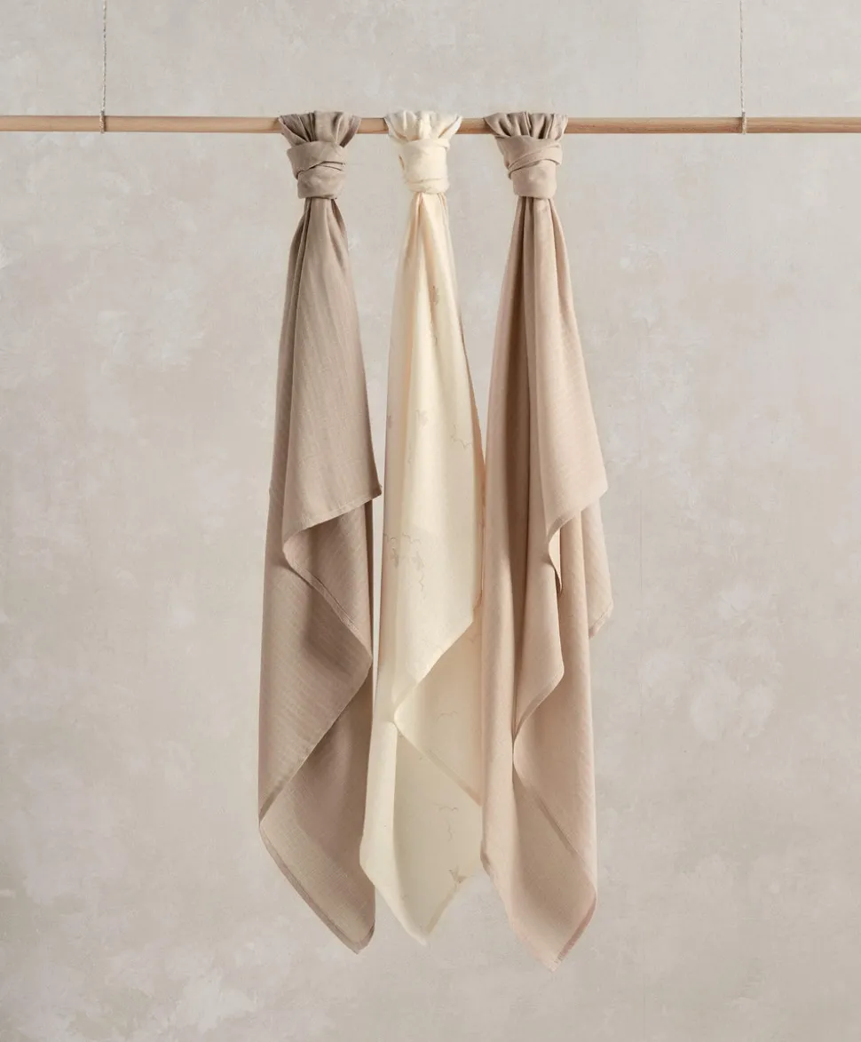 Large Muslin Squares (3 Pack) - Welcome to the World Duckling