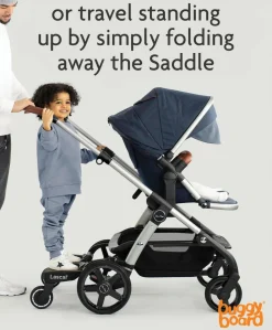 Lascal Black Maxi BuggyBoard® Plus Grey Saddle