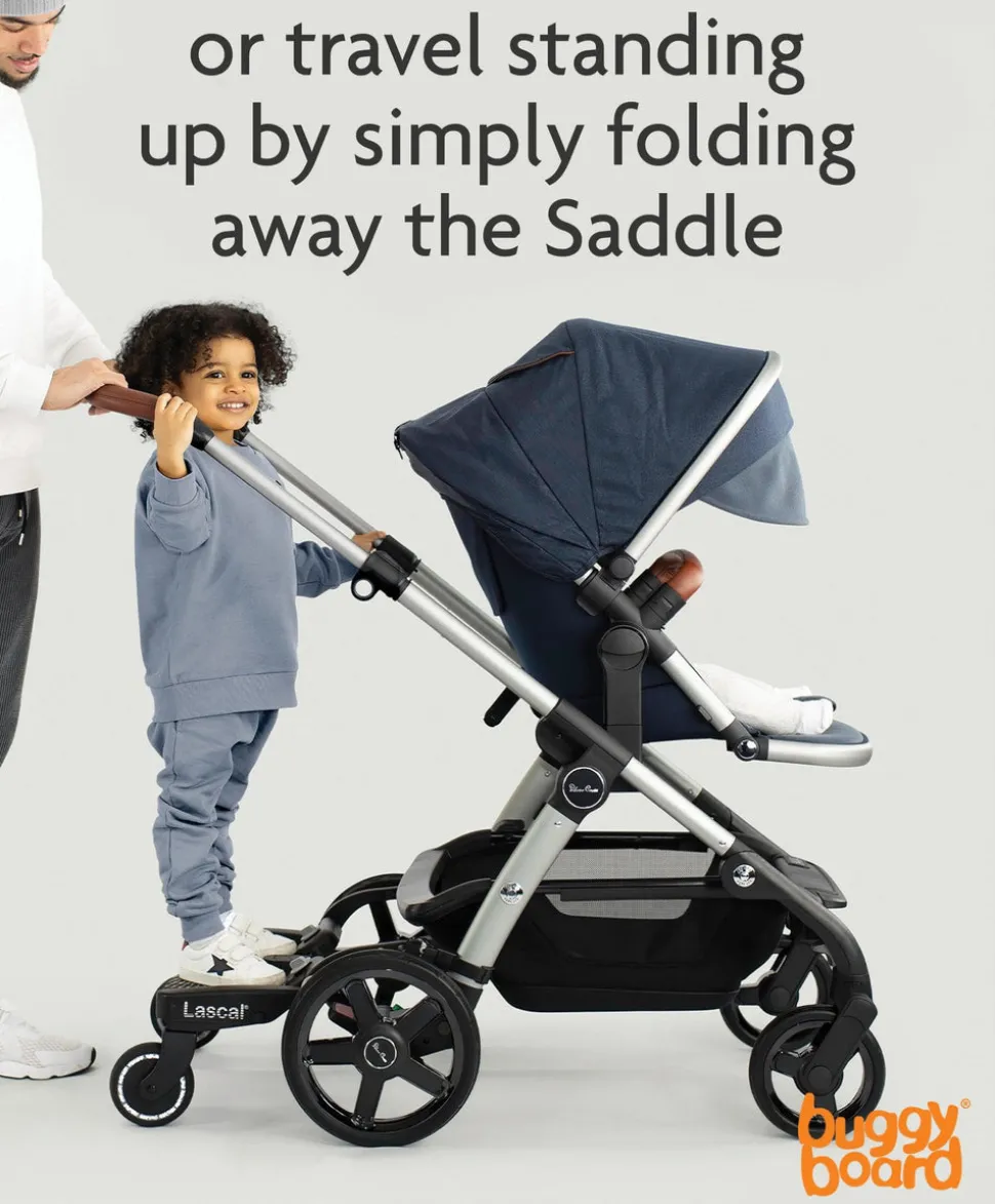 Lascal Black Maxi BuggyBoard® Plus Grey Saddle