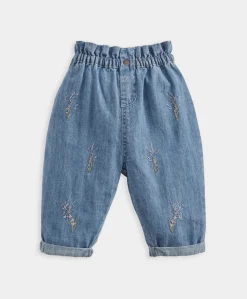 Lavender Embroidered Jeans