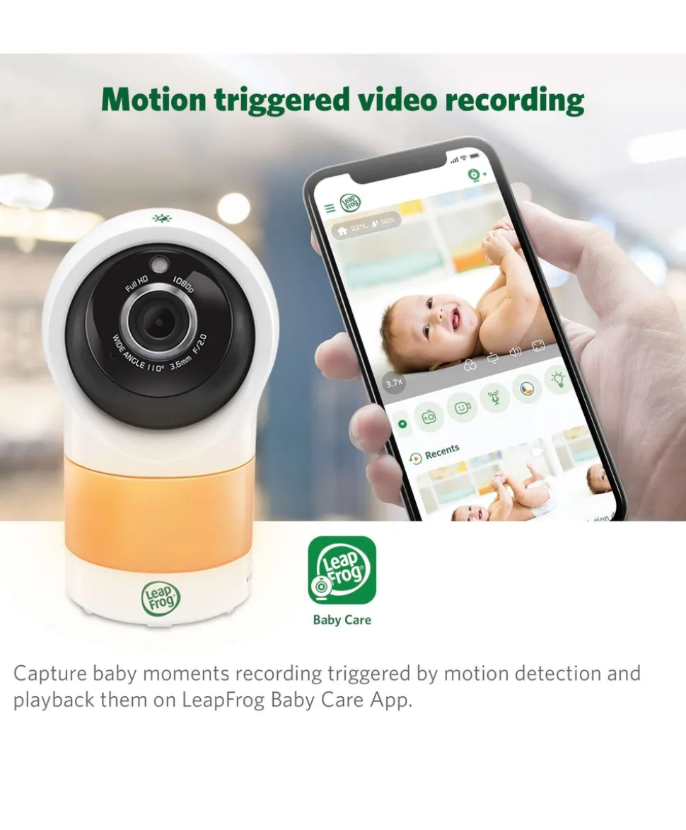 Leapfrog LF1911 HD Baby Monitor with Motorized Pan & Tilt Camera - White