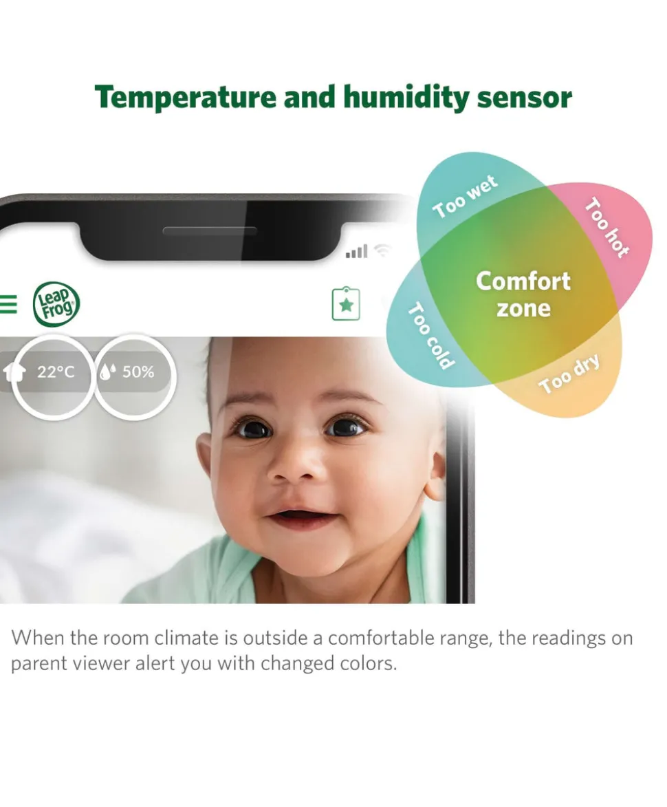 Leapfrog LF1911 HD Baby Monitor with Motorized Pan & Tilt Camera - White