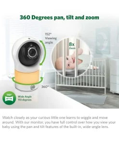 Leapfrog LF1911 HD Baby Monitor with Motorized Pan & Tilt Camera - White