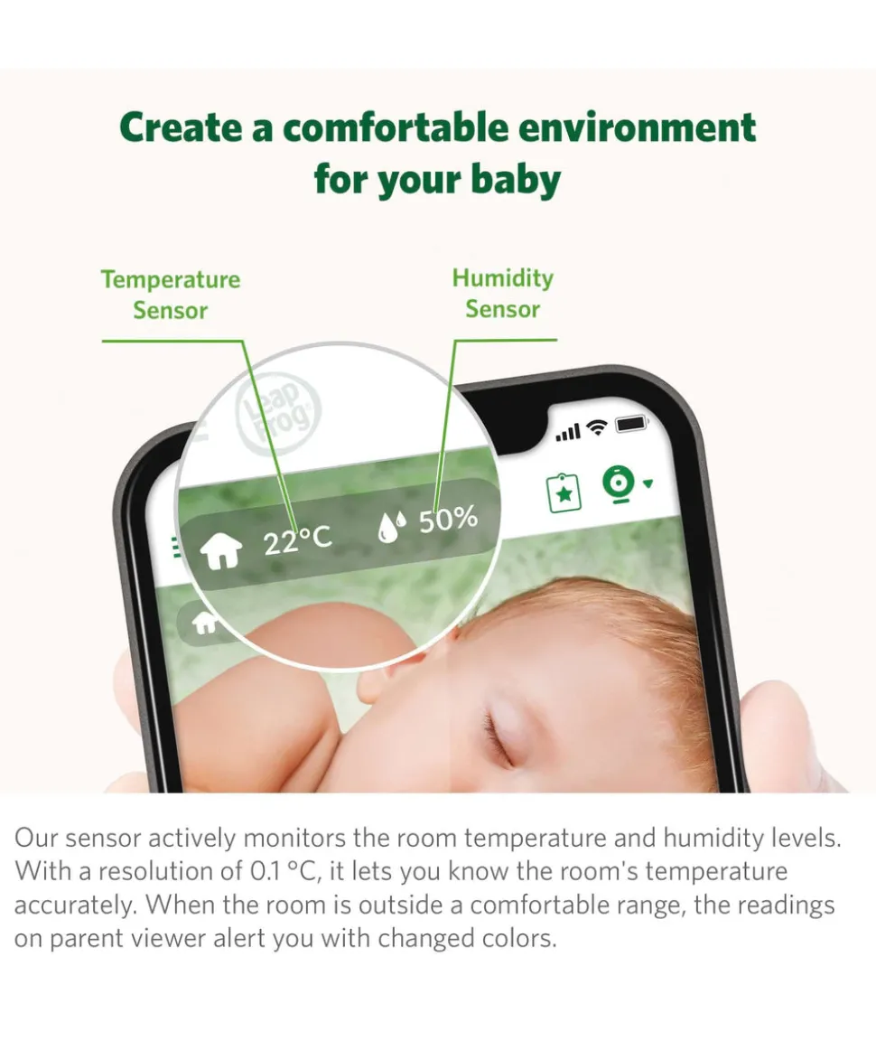 Leapfrog LF1911 HD Baby Monitor with Motorized Pan & Tilt Camera - White