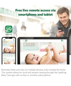 Leapfrog LF1911 HD Baby Monitor with Motorized Pan & Tilt Camera - White