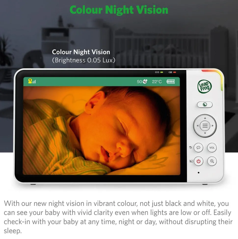 LeapFrog LF920HD 7' Video Baby Monitor with Colour Night Vision - White