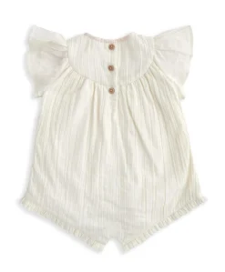 Lemon Embroidered Romper - Yellow