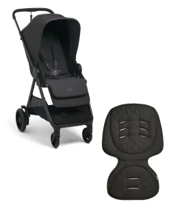 Libro Stroller Bundle with Quilted Memory Foam Liner (2 Piece)– Liquorice/Graphite