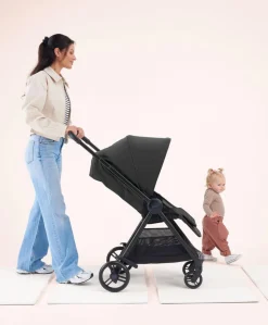 Libro Stroller Bundle with Quilted Memory Foam Liner (2 Piece)– Liquorice/Graphite