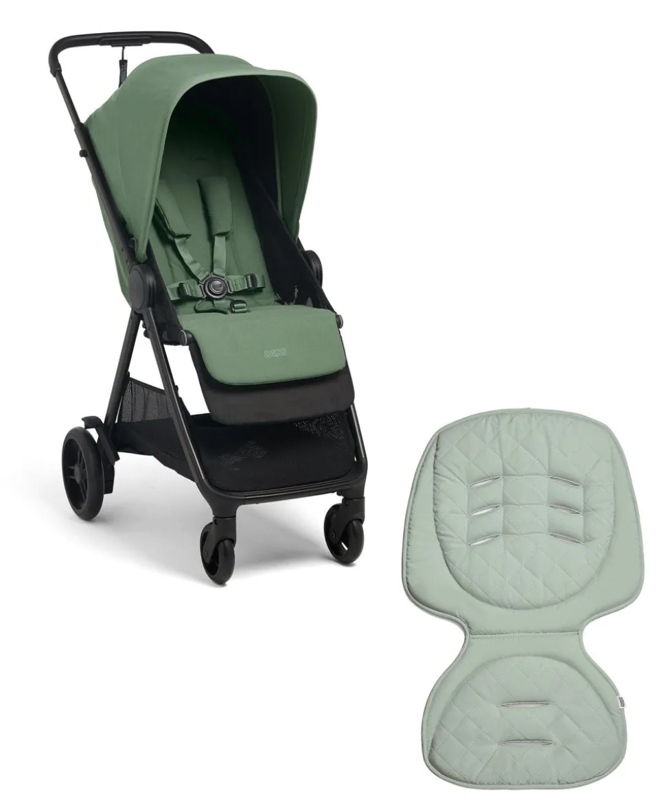 Libro Stroller Bundle with Quilted Memory Foam Liner (2 Piece)– Bay Green/Sage