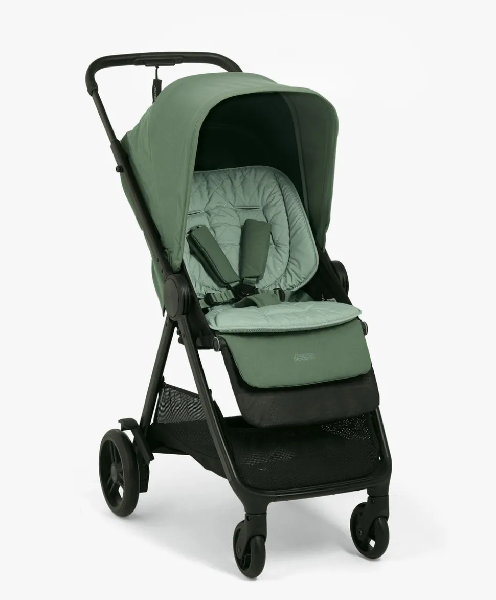 Libro Stroller Bundle with Quilted Memory Foam Liner (2 Piece)– Bay Green/Sage