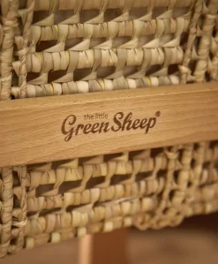 Little Green Sheep Knitted Moses Basket - Linen