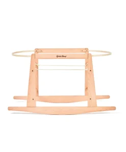 Little Green Sheep Natural Knitted Moses Basket & Mattress - Dove