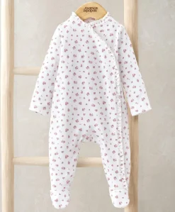 Long Sleeve Frill All in One - Ditsy Rose Print