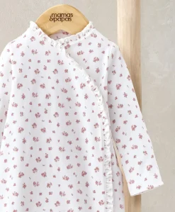 Long Sleeve Frill All in One - Ditsy Rose Print