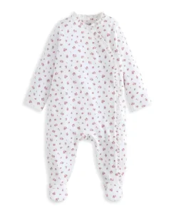 Long Sleeve Frill All in One - Ditsy Rose Print