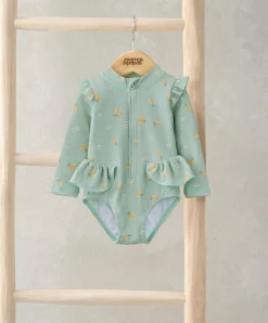 Long Sleeve Frill Swimsuit