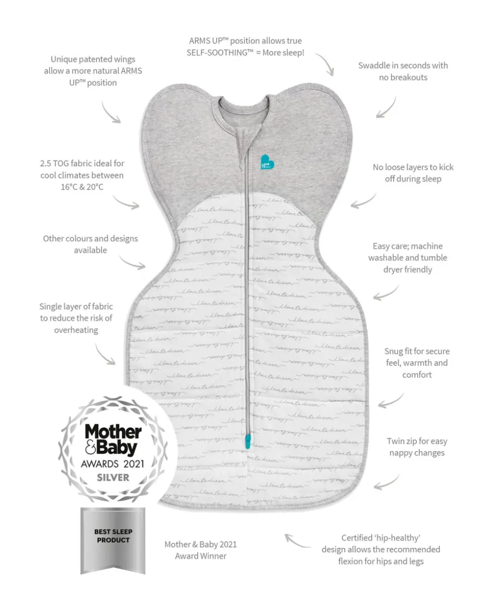 Love To Dream Swaddle Up™ Small/8-13lbs (2.5 Tog) - White