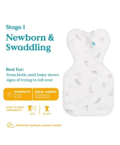 Love to Dream Swaddle Up™ Newborn/0-1 Months (1.0 Tog) - Cloud Bunny