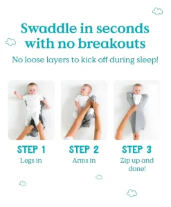 Love to Dream Swaddle Up™ Newborn/0-1 Months (1.0 Tog) - Cloud Bunny