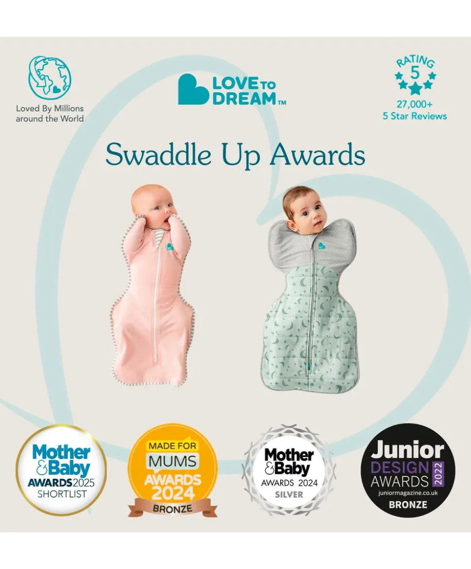 Love to Dream Swaddle Up™ Newborn/5-8.5lbs (1.5 Tog) - Mini Cloud White