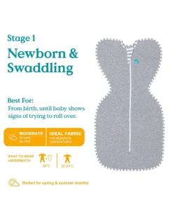 Love To Dream Swaddle Up™ Medium/13 - 19lbs (1.0 Tog) - Grey