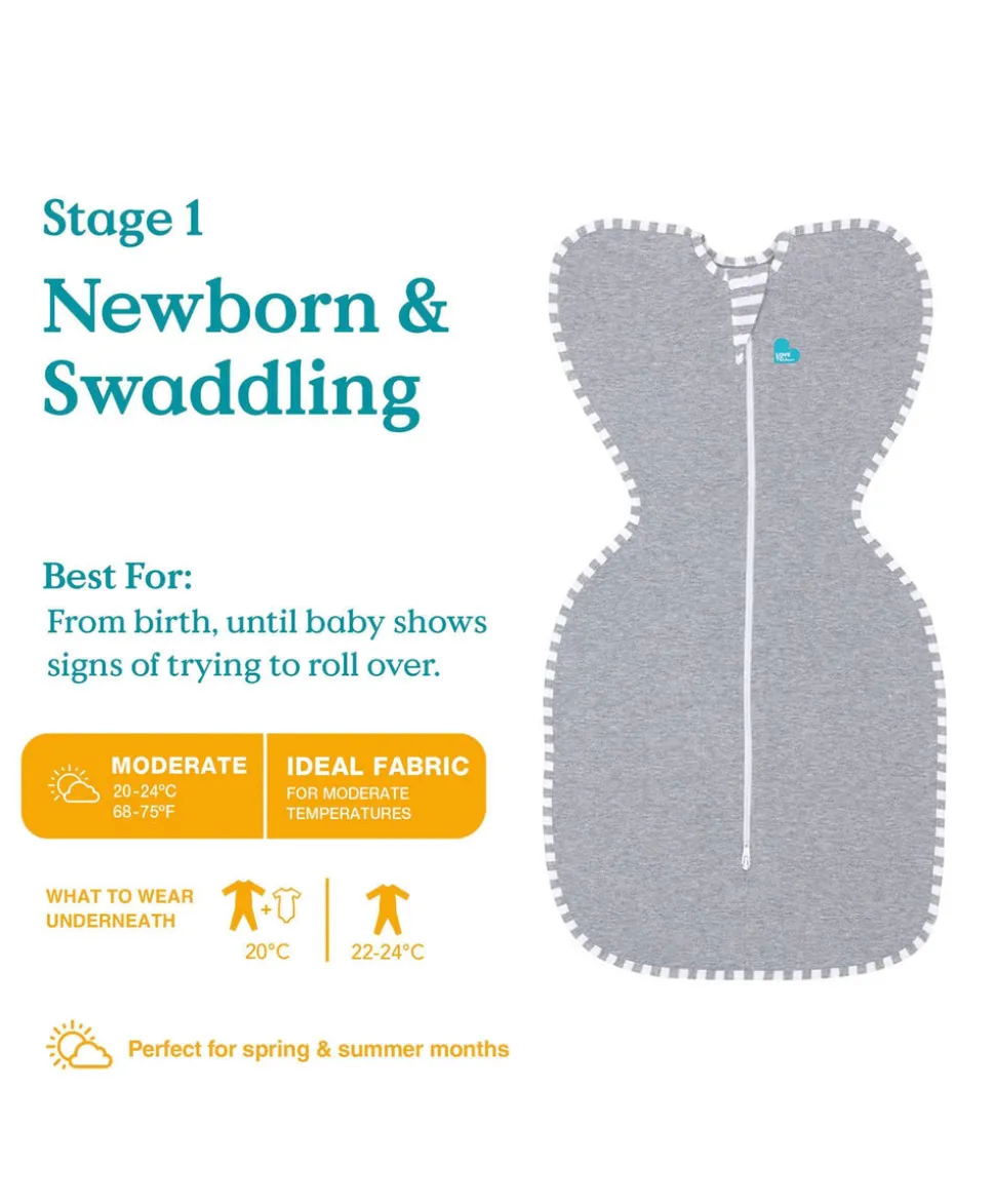 Love To Dream Swaddle Up™ Medium/13 - 19lbs (1.0 Tog) - Grey