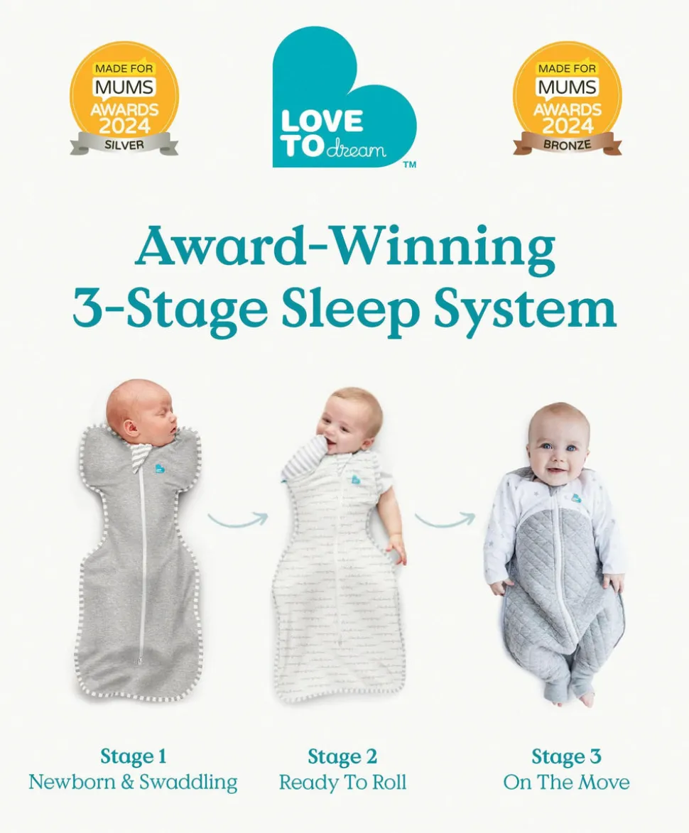 Love To Dream Swaddle Up™ Medium/13 - 19lbs (1.0 Tog) - Grey