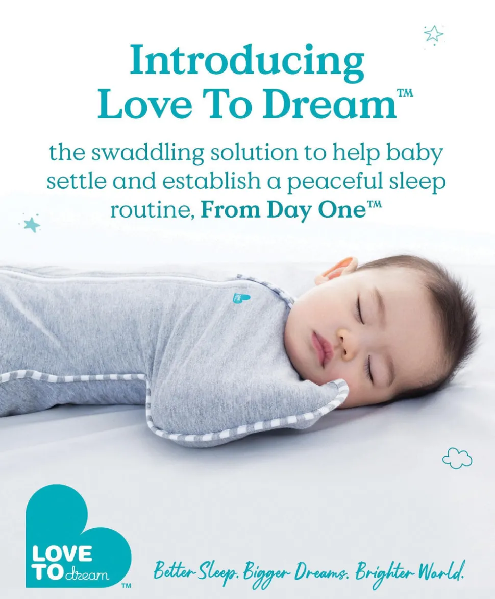 Love To Swaddle Up™ Small/8 - 13lbs (1.0 Tog) - Cloud Bunny