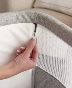 Lua Bedside Crib - Grey