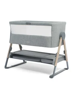 Lua Bedside Crib and Sheet Bundle - Grey/White