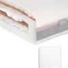 Luxury Hybrid Twin Cotbed Mattress & Anti-Allergy Quilted Mattress Protector Bundle