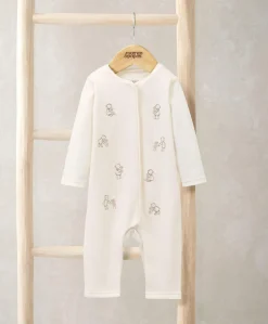 0-3m Embroidered Teddy Bear Romper Baby Gift Box - Medium