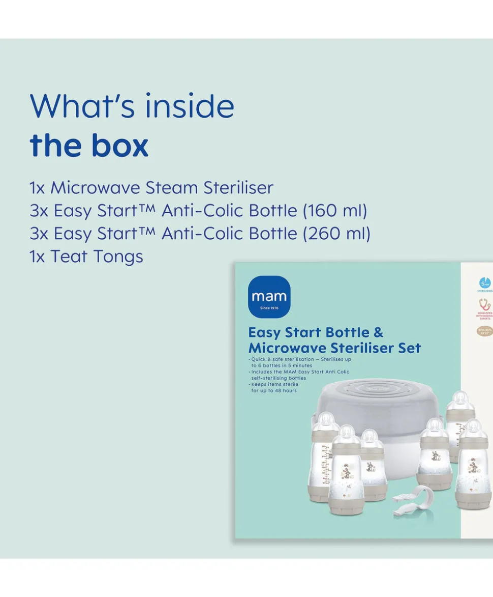 MAM Easy Start Bottle & Microwave Steriliser Set