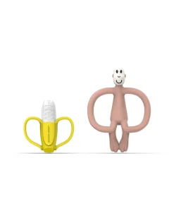 Matchstick Monkey, Monkey & Banana Teething Set - Pink
