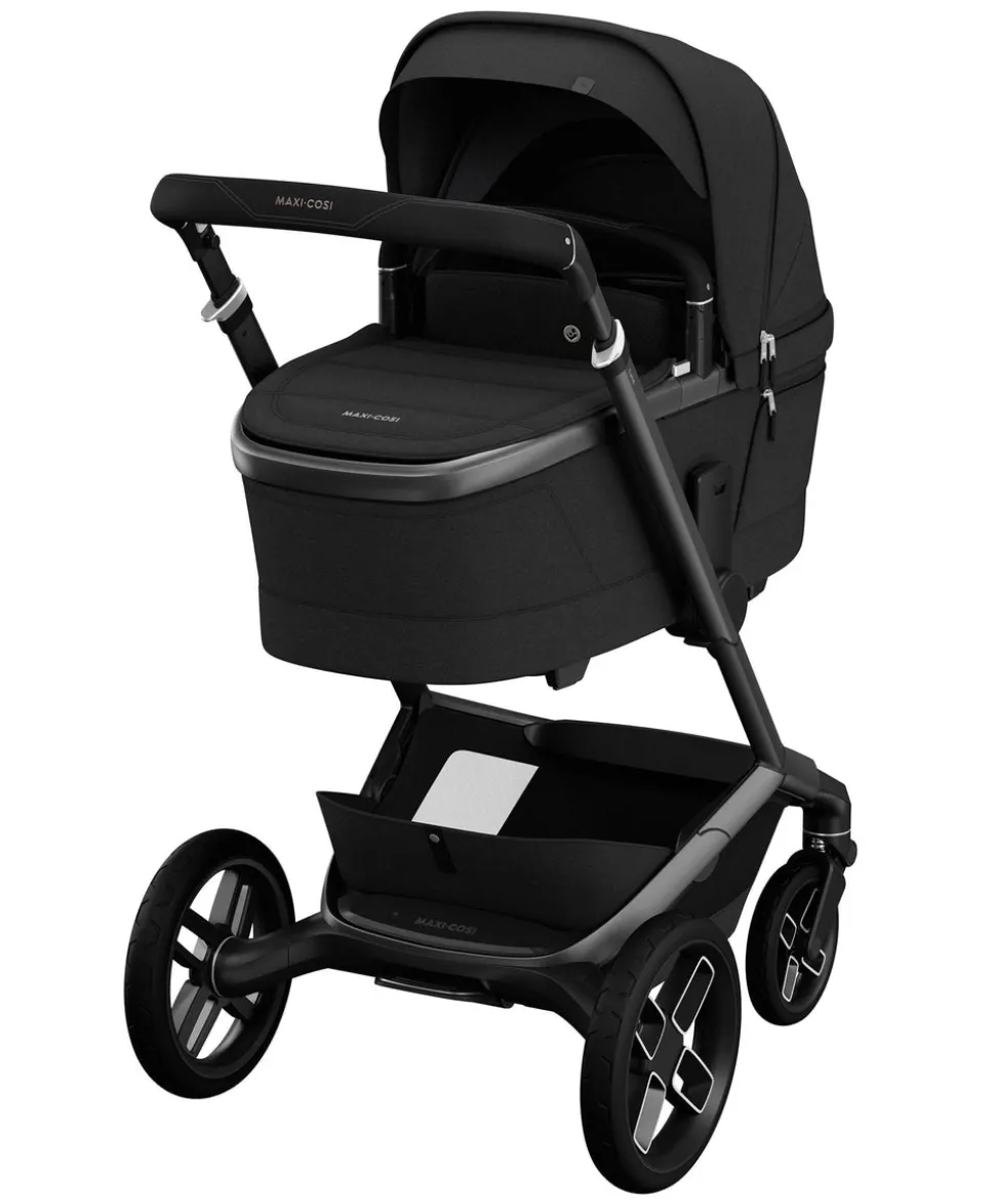 Maxi Cosi Fame Premium Pushchair Bundle with Pebble 360 Pro 2 Car Seat & Base – Black with Black Wheels
