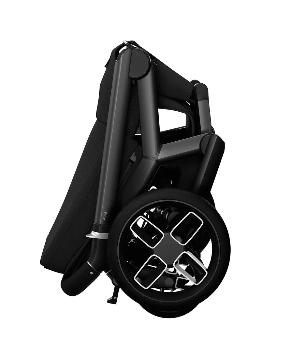 Maxi Cosi Fame Pushchair Bundle With Pebble 360 Pro 2 Car Seat & Base – Black with Black Wheels