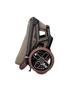 Maxi Cosi Fame Pushchair Bundle with Pebble 360 Pro² Car Seat (4 Pieces) - Truffle with Brown Wheels