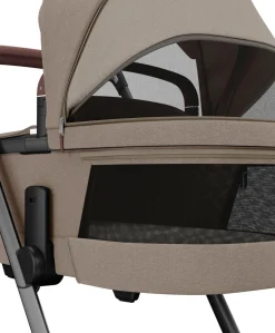 Maxi Cosi Fame Pushchair Bundle with Pebble 360 Pro² Car Seat (4 Pieces) - Truffle with Brown Wheels