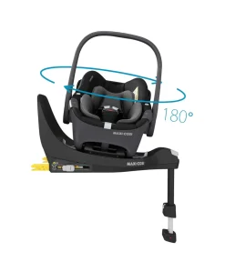Maxi Cosi Fame Pushchair Bundle with Pebble 360 Car Seat (6 Pieces) - Truffle with Black Wheels